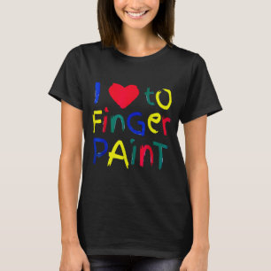 Ich liebe Fingerfarbe, ich male süße Paare va T-Shirt