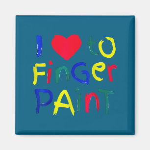 Ich liebe Fingerfarbe ich male süßes Paar va Magnet