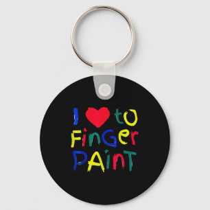 Ich liebe Fingerfarbe ich male süßes Paar va Schlüsselanhänger