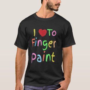 Ich liebe Fingerfarbe Shirt passende Shirts Frauen