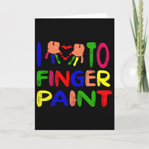 Ich liebe Fingerfarbe zu malen, ich male süßes Paa Karte