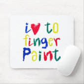 Ich liebe Fingerfarben - Lustiges Paar Mousepad (Mit Mouse)