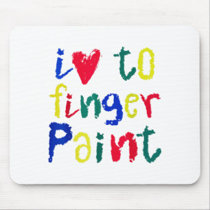 Ich liebe Fingerfarben - Lustiges Paar Mousepad