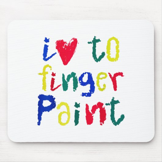 Ich liebe Fingerfarben - Lustiges Paar Mousepad (Vorne)
