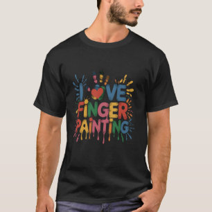 Ich liebe Fingerfarben Spaß T-Shirt