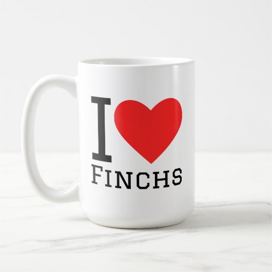 Ich liebe Finken Kaffeetasse (Links)