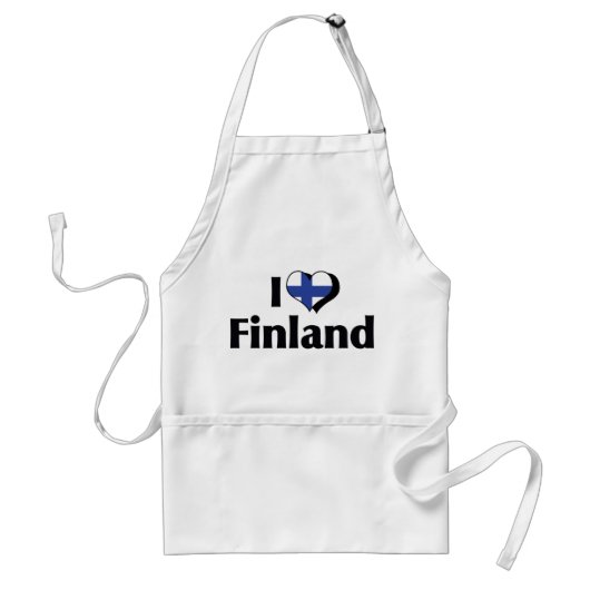 Ich liebe Finnland-Flagge Schürze (Vorne)
