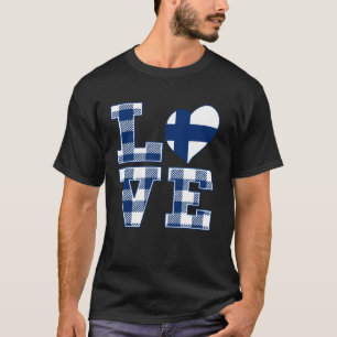 Ich Liebe Finnland stolz auf finnische Flagge Er T-Shirt