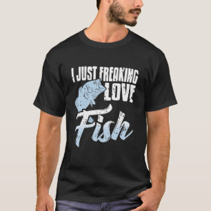Ich liebe Fisch einfach über alles Vintage-Angeln T-Shirt