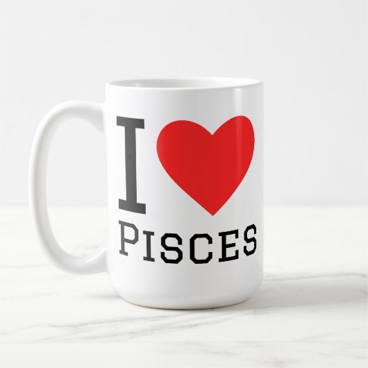 Ich liebe Fische Kaffeetasse (Links)
