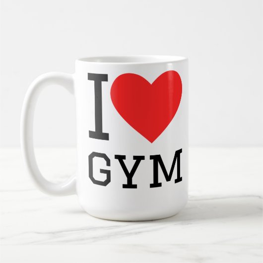 Ich liebe Fitnessstudio Kaffeetasse (Links)