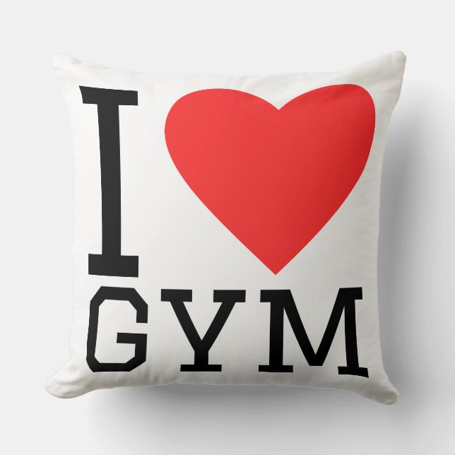 Ich liebe Fitnessstudio Kissen (Vorderseite)