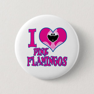 Ich liebe Flamingos Button
