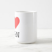 Ich liebe Flan Kaffeetasse (Mittel)