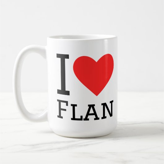 Ich liebe Flan Kaffeetasse (Links)