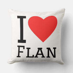 Ich liebe Flan Kissen
