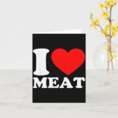 Ich liebe Fleisch Karte (Gelbe Blume)