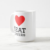Ich liebe Fleischspieße Kaffeetasse (Vorderseite Links)