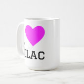Ich liebe Flieder Kaffeetasse (Vorderseite Links)
