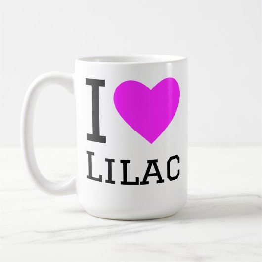Ich liebe Flieder Kaffeetasse (Links)