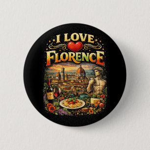 Ich liebe Florenz Button