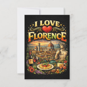Ich liebe Florenz Dankeskarte