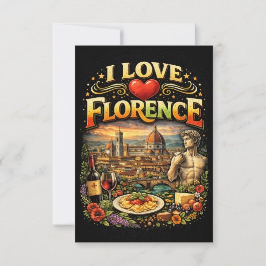Ich liebe Florenz Dankeskarte (Vorderseite)