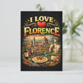 Ich liebe Florenz Dankeskarte (Stehend Vorderseite)
