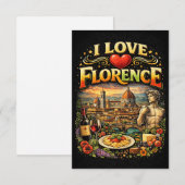 Ich liebe Florenz Dankeskarte (Vorne/Hinten)