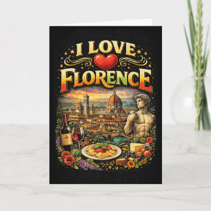 Ich liebe Florenz Feiertagskarte