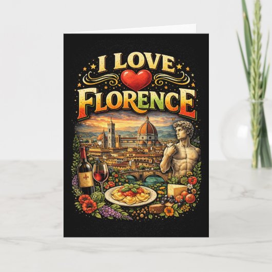 Ich liebe Florenz Feiertagskarte (Vorderseite)