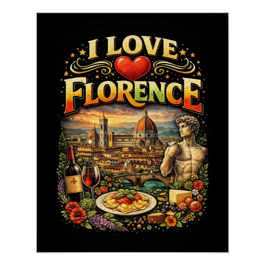Ich liebe Florenz Poster (Vorderseite)