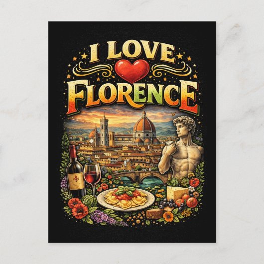 Ich liebe Florenz Postkarte (Vorderseite)