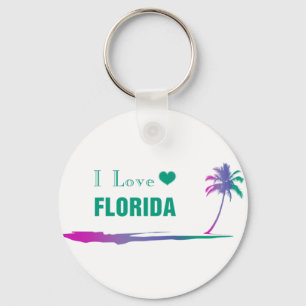 Ich liebe Florida Farbiger grüner Schlüsselanhänge Schlüsselanhänger