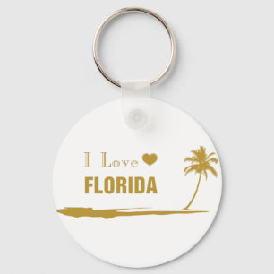 Ich liebe Florida Gold Schlüsselanhänger