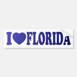 Ich liebe Florida in Blau - Aufkleber Autoaufkleber