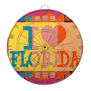 Ich liebe Florida - Pop-Art Dartscheibe