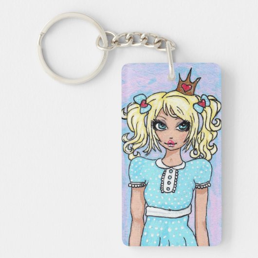 "Ich Liebe Fluffy Bunnies!" Schlüsselkette Schlüsselanhänger (Vorderseite)