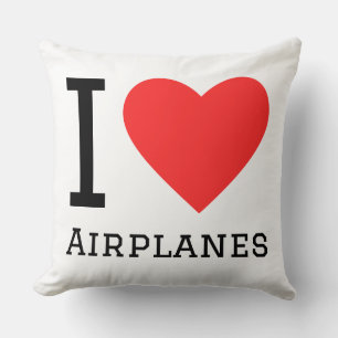 Ich liebe Flugzeuge Kissen