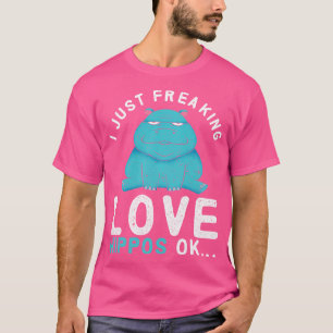 Ich liebe Flusspferde Hippopotamus einfach T-Shirt