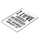 Ich Liebe Forensik Anthropologie keine Knochen dar Notizblock (Linke Seite)