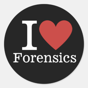 Ich ❤️ Liebe Forensik für Studenten/Fakultät CUSTO Runder Aufkleber