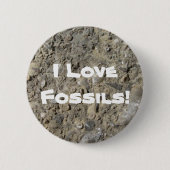 Ich liebe Fossilien! (Fossilien-Hash-Print) Button (Vorderseite)