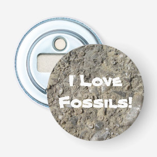 Ich Liebe Fossils! (Fossil Hash Print) Flaschenöffner