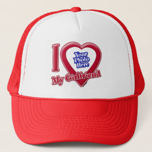 Ich Liebe Foto meiner Freundin Red Heart Truckerkappe