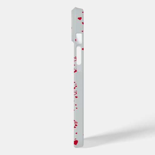 Ich Liebe Foto meiner Freundin Red Hearts Gray Case-Mate iPhone Hülle (Rückseite / Links)