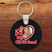 Ich Liebe Foto meiner Freundin Schlüsselanhänger (Vorderseite)