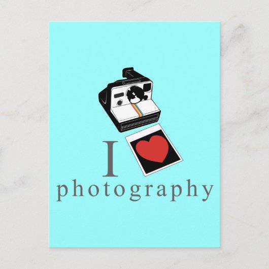 Ich liebe Fotos Postkarte (Vorderseite)