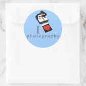 Ich liebe Fotos Runder Aufkleber (Tasche)