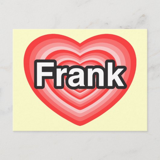 Ich Liebe Frank. Ich Liebe dir Frank. Herz Postkarte (Vorderseite)